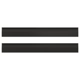 Two sleek black rectangular panels with narrow, elongated handles placed side by side.