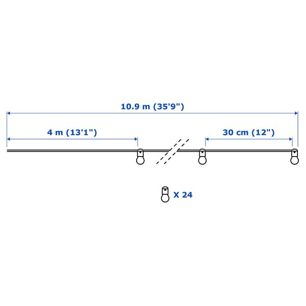 Illustration with measurements for the product: UTSUND.