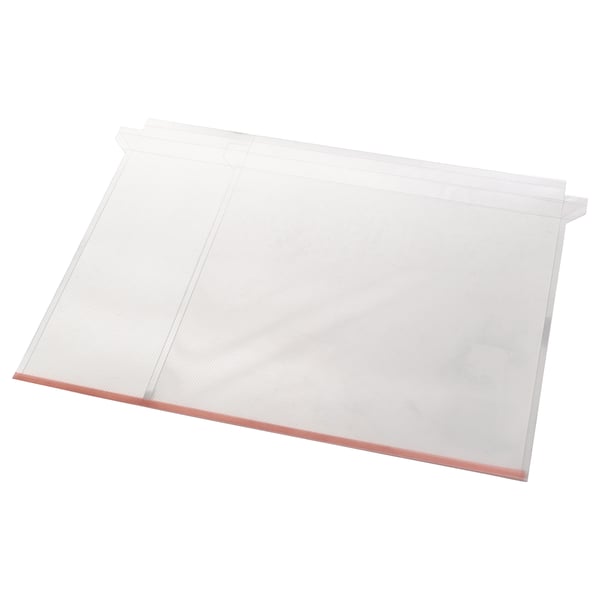 Ikea VARIERA clear plastic cabinet protector, rectangular shape, transparent.