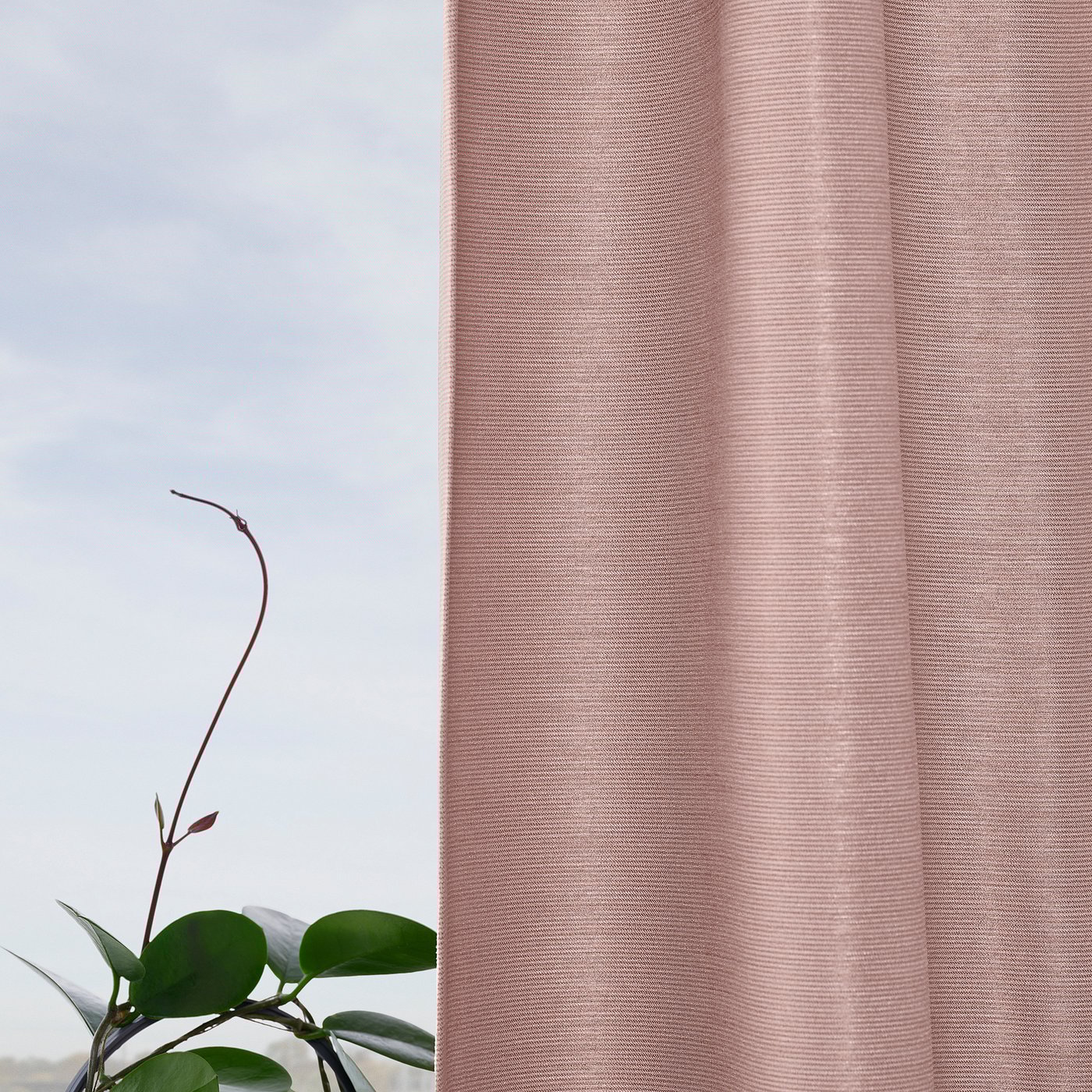 VILBORG room darkening curtains, 1 pair, pink/with heading