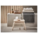 VILTO birch step stool for bathroom, natural wood color, simple design.