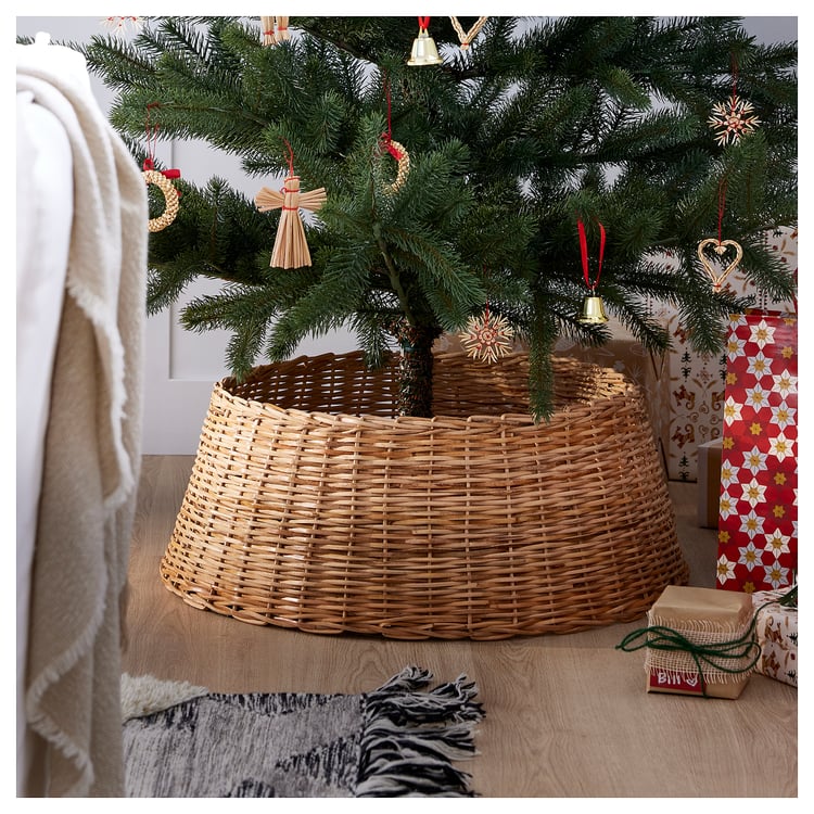 VINTERFINT Christmas tree skirt rattan IKEA Finland