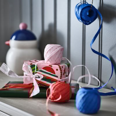 VINTERFINT Ribbon, pink/red/blue, 20 m