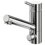 A chrome YTTRAN faucet with a long handle, metallic finish, and modern design.