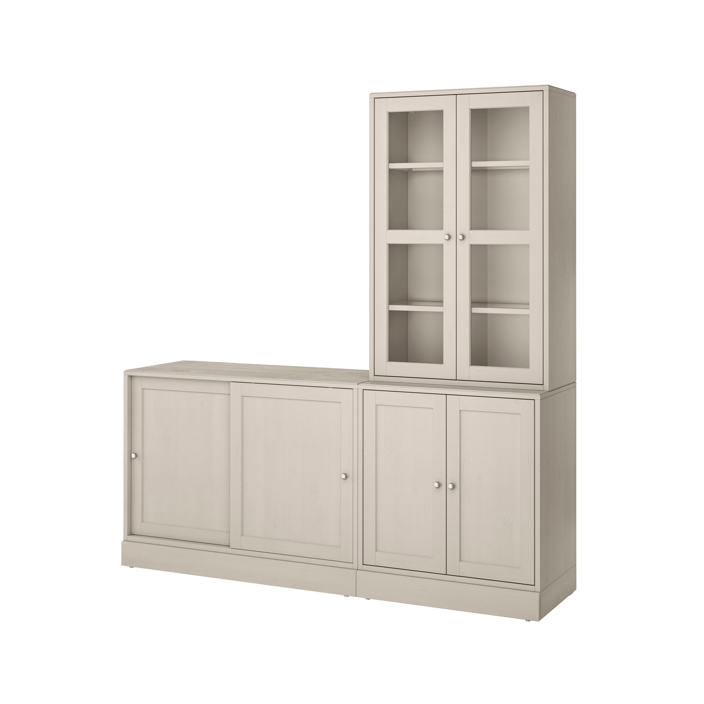 IKEA - HAVSTA säilytyskokonaisuus+liukuovet, harmaanbeige