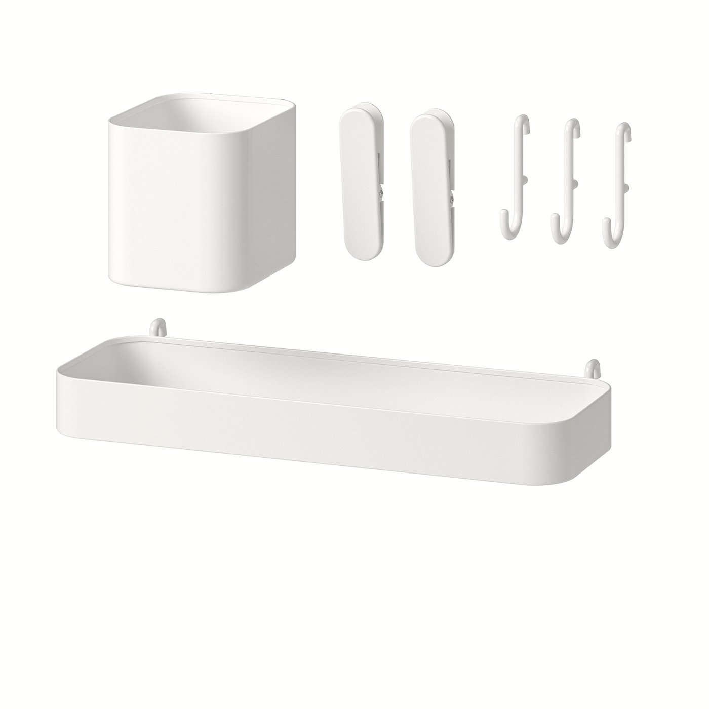 IKEA - SKÅDIS 7-osainen lisätarvikesetti, valkoinen
