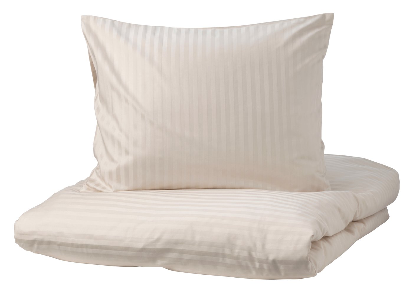 IKEA - NATTJASMIN pussilakana ja 2 tyynyliinaa, vaalea beige, 240x220/50x60 cm