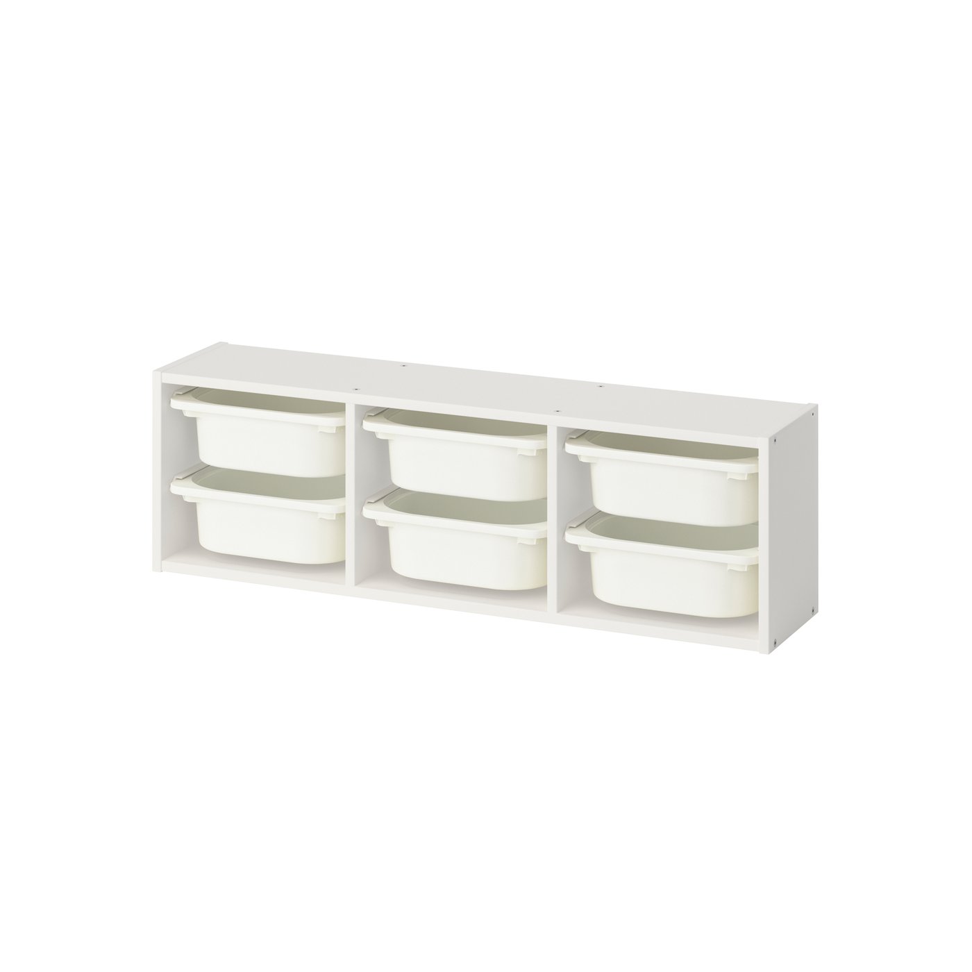 IKEA - TROFAST seinähylly, valkoinen/valkoinen