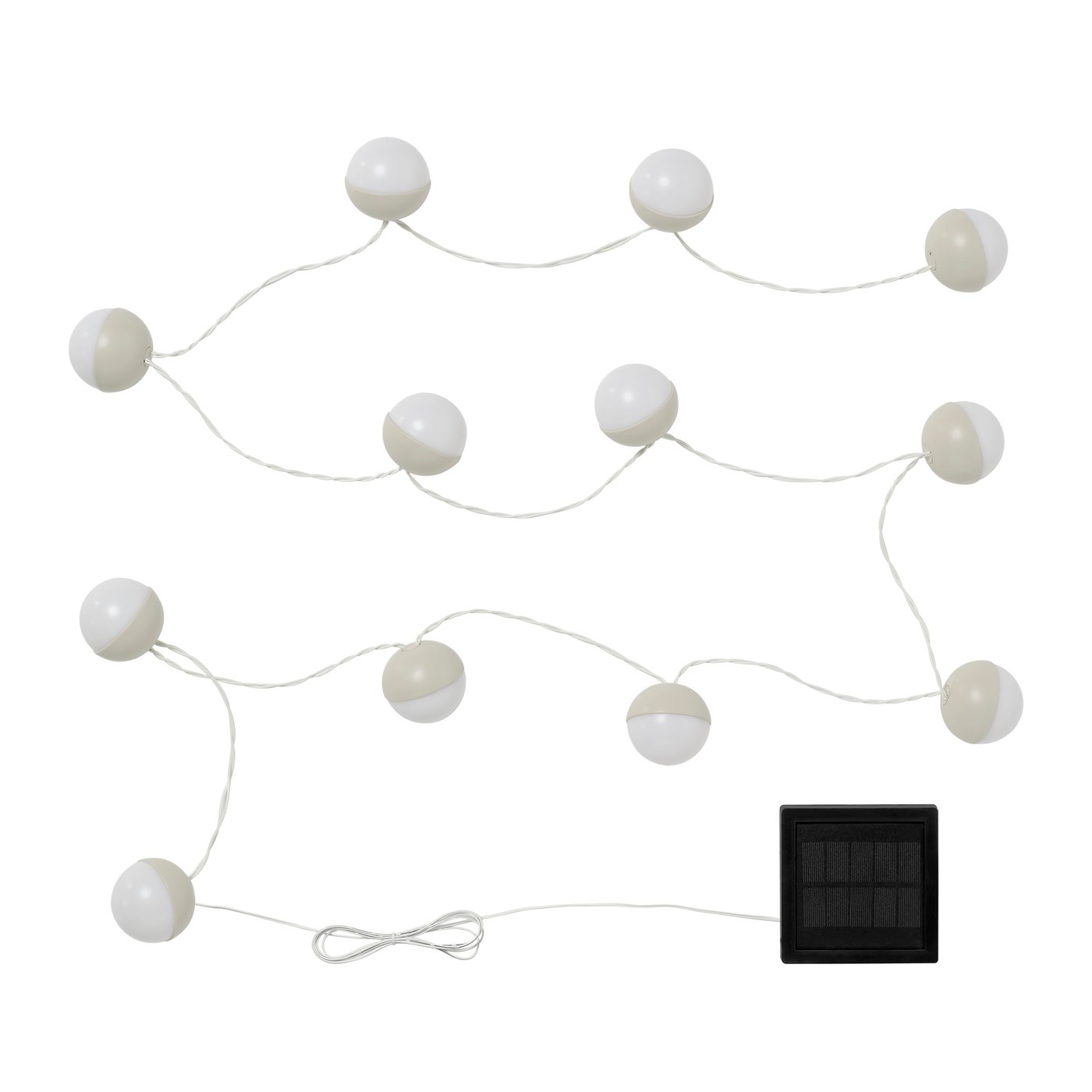 IKEA - SOLVINDEN led-valosarja, 12 lamppua, aurinkokenno/beige valkoinen