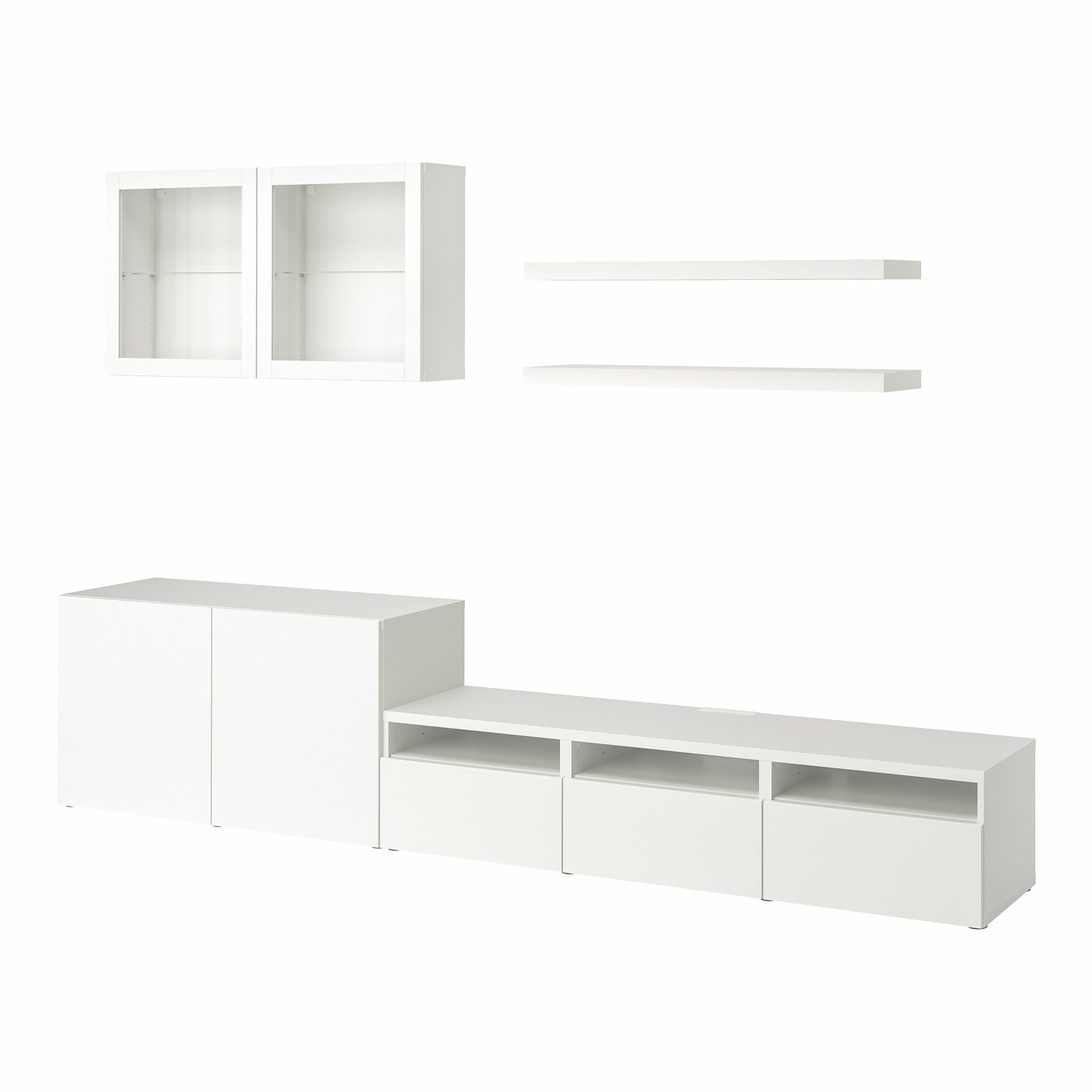 IKEA - BESTÅ / LACK tv-säilytyskokonaisuus, valkoinen