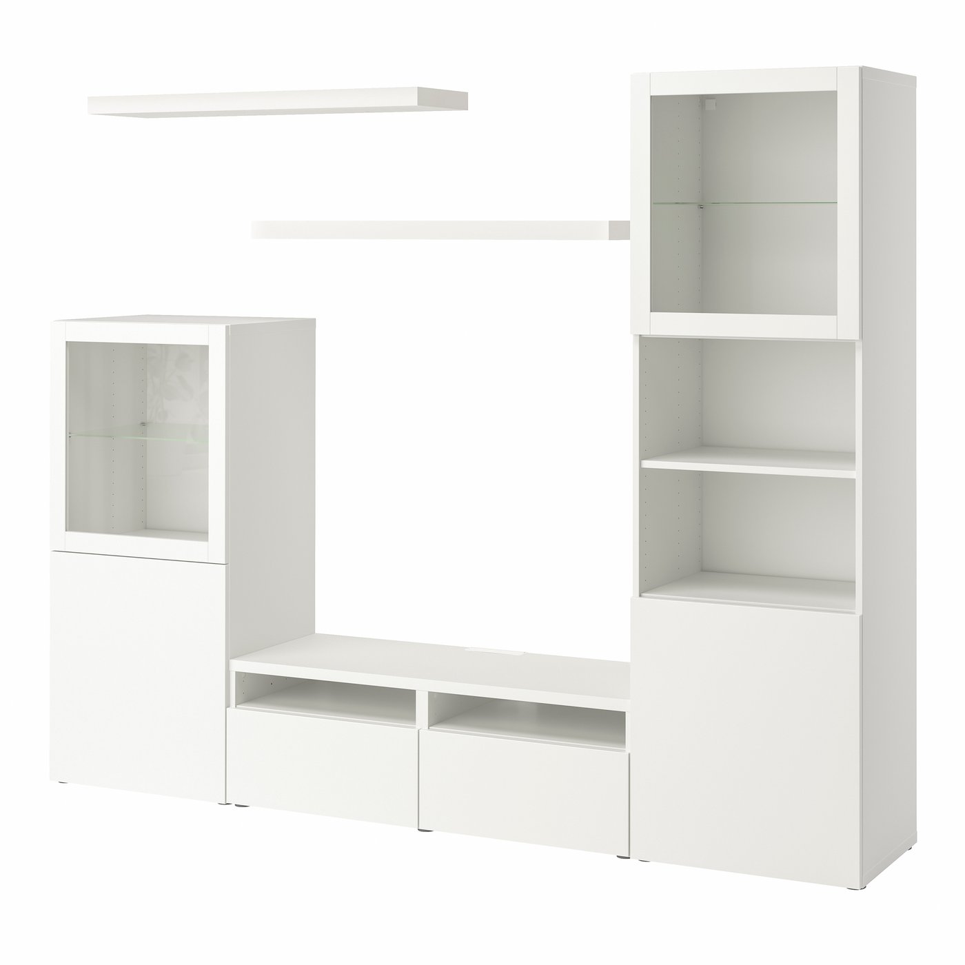 IKEA - BESTÅ / LACK tv-säilytyskokonaisuus, valkoinen