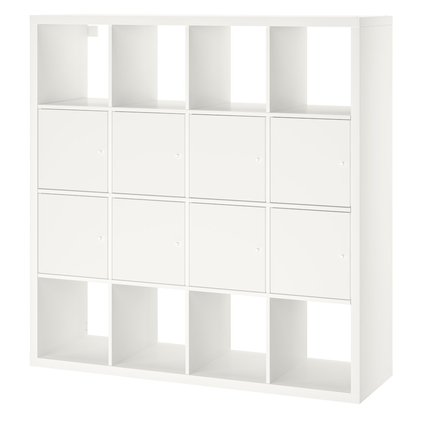 IKEA - KALLAX hylly ja 8 sisustetta, valkoinen