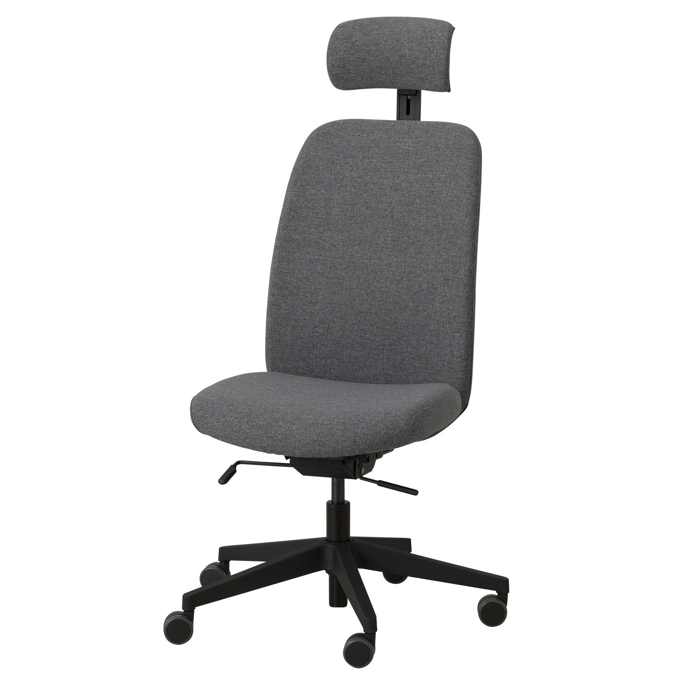 IKEA - VALLFJÄLLET toimistotuoli päänojalla, Gunnared harmaa