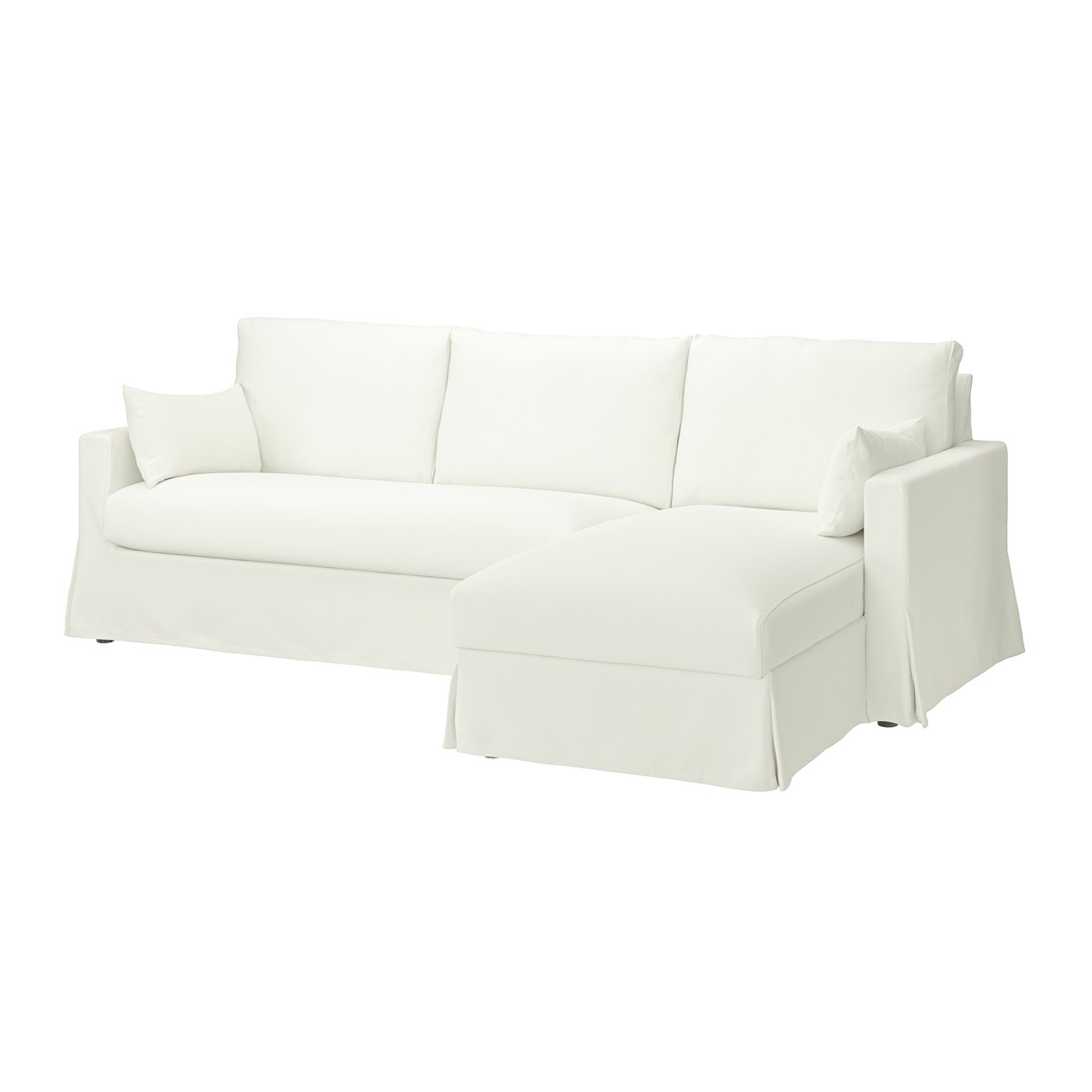 IKEA - HYLTARP 3:n istuttava sohva+divaani, oikea, Hallarp valkoinen