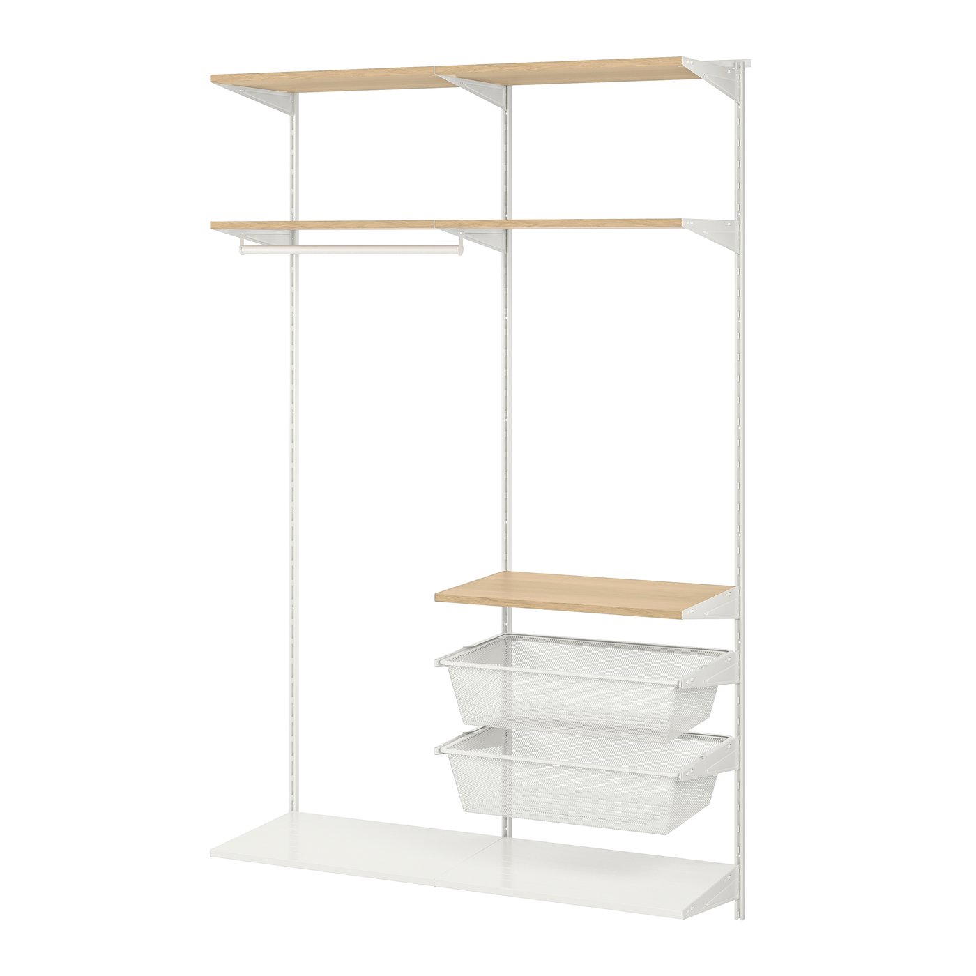 IKEA - BOAXEL vaatekaappikokonaisuus, valkoinen/tammi