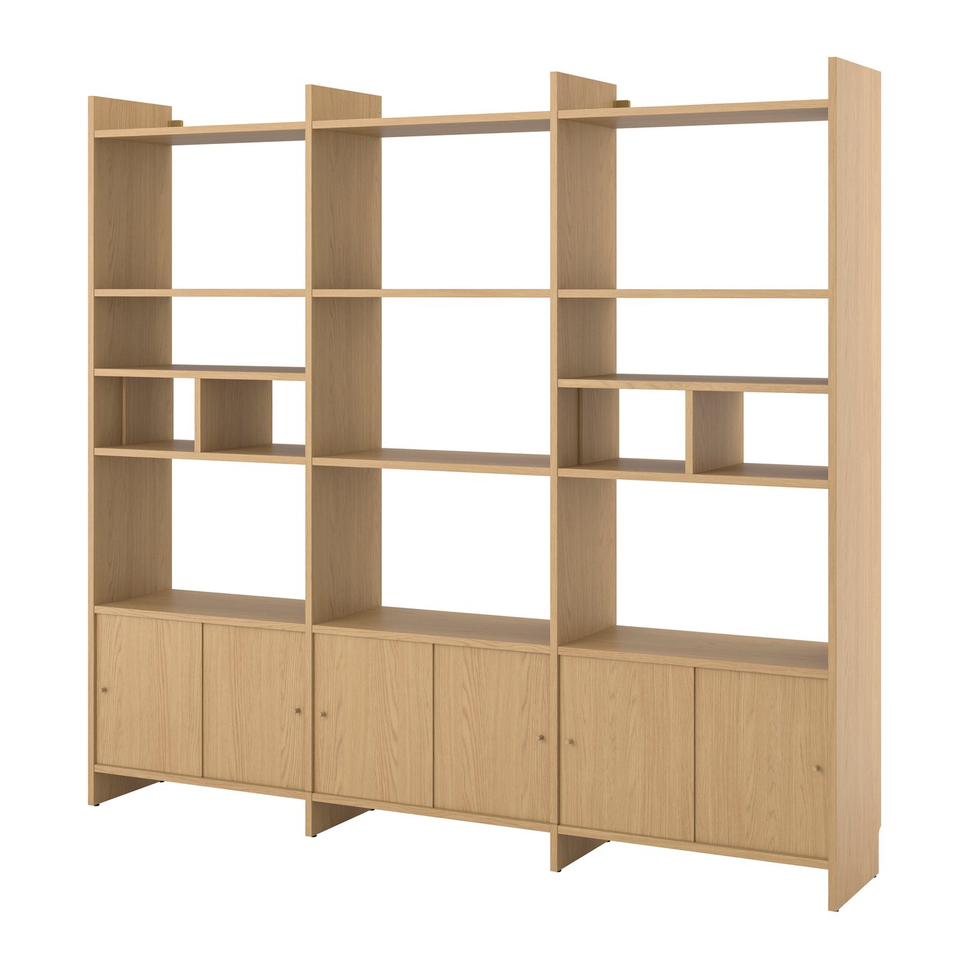 IKEA - LÅDMAKARE säilytyskokonaisuus+liukuovet, 2 hyllysisustetta/tammikuvio