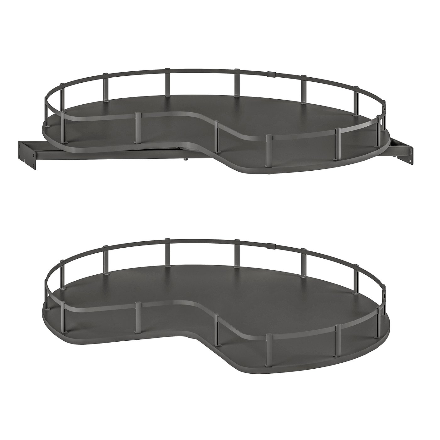 IKEA - UTRUSTA kulmapöytäkaappikaruselli, harmaa