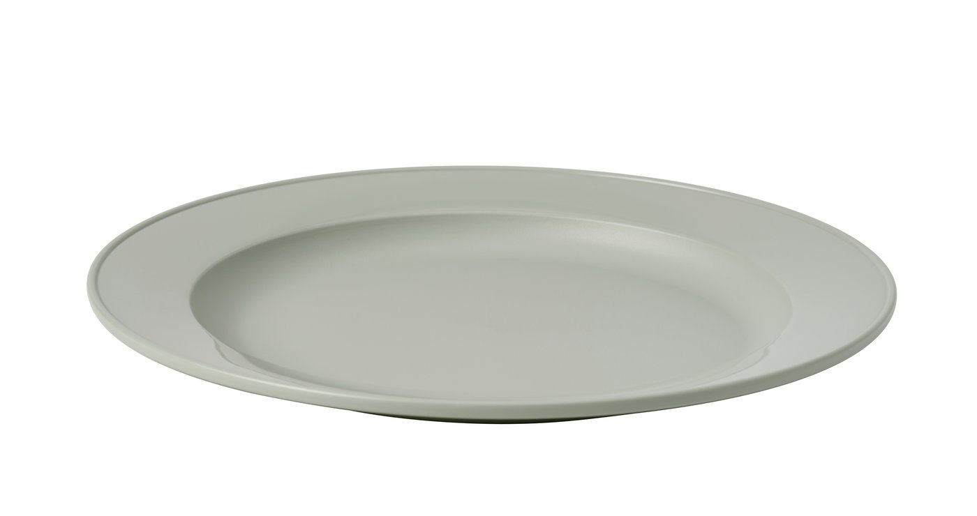 IKEA - SIMKRABBA lautanen, muovi/vihreänharmaa