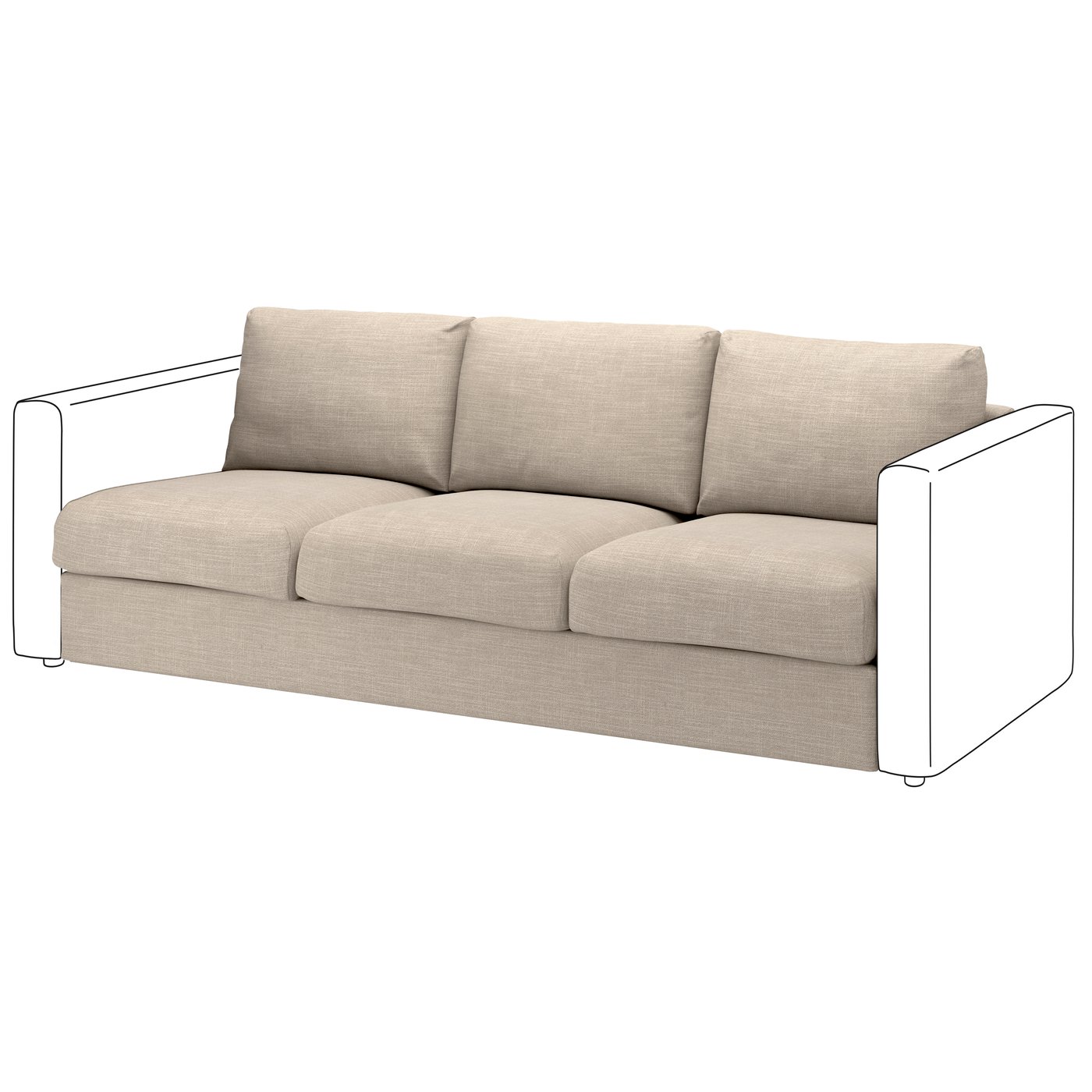 IKEA - VIMLE 3:n istuttava sohva, Hillared beige