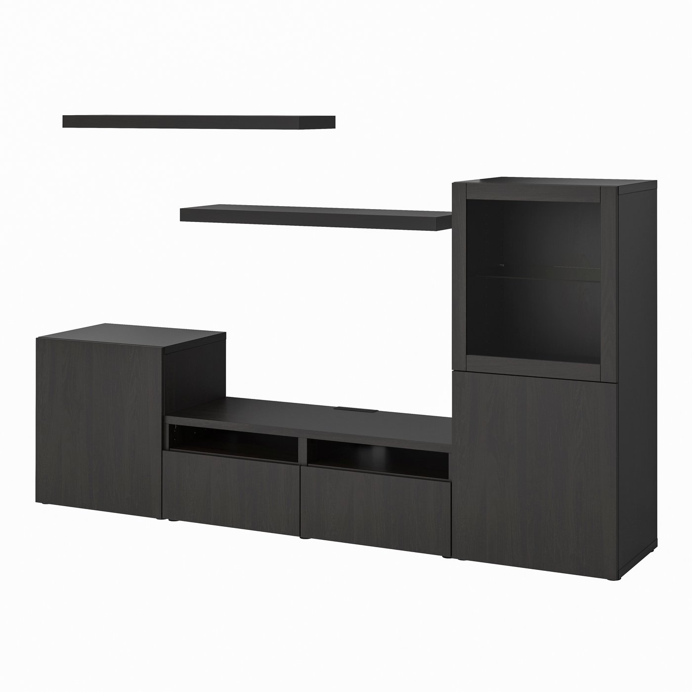 IKEA - BESTÅ / LACK tv-säilytyskokonaisuus, mustanruskea