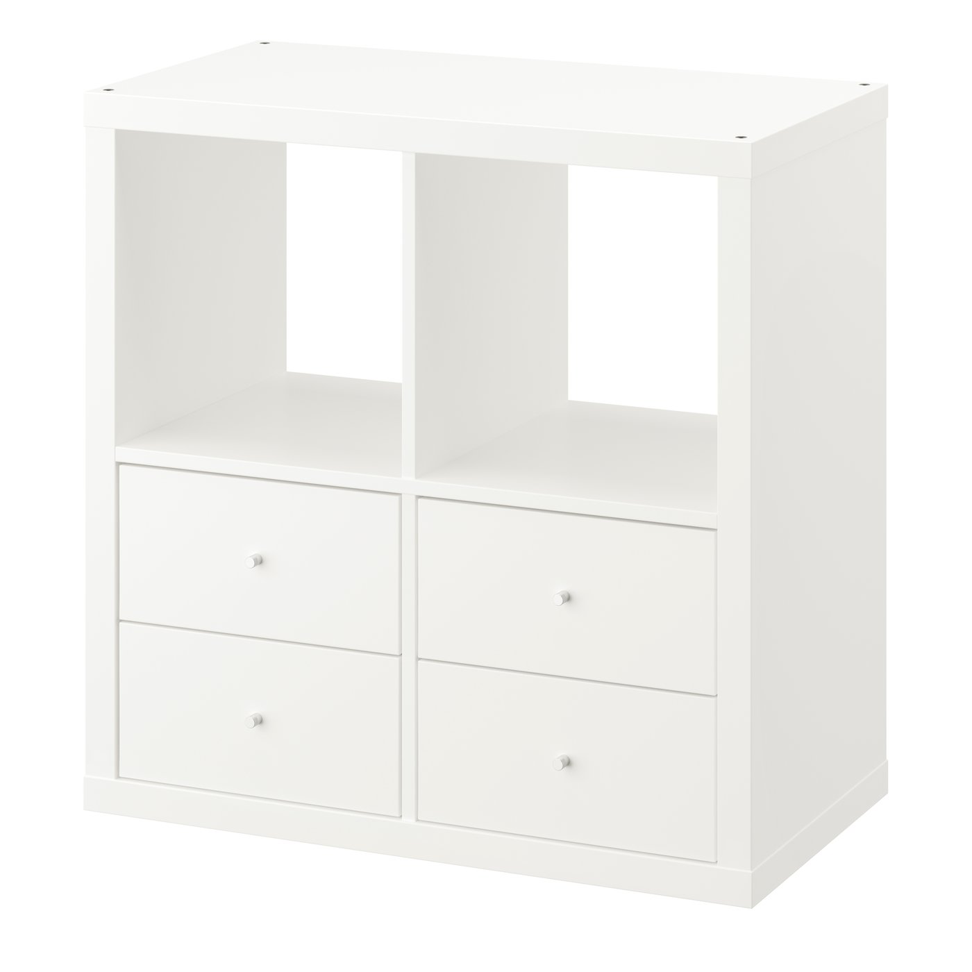 IKEA - KALLAX hylly, ja 4 laatikkoa/valkoinen