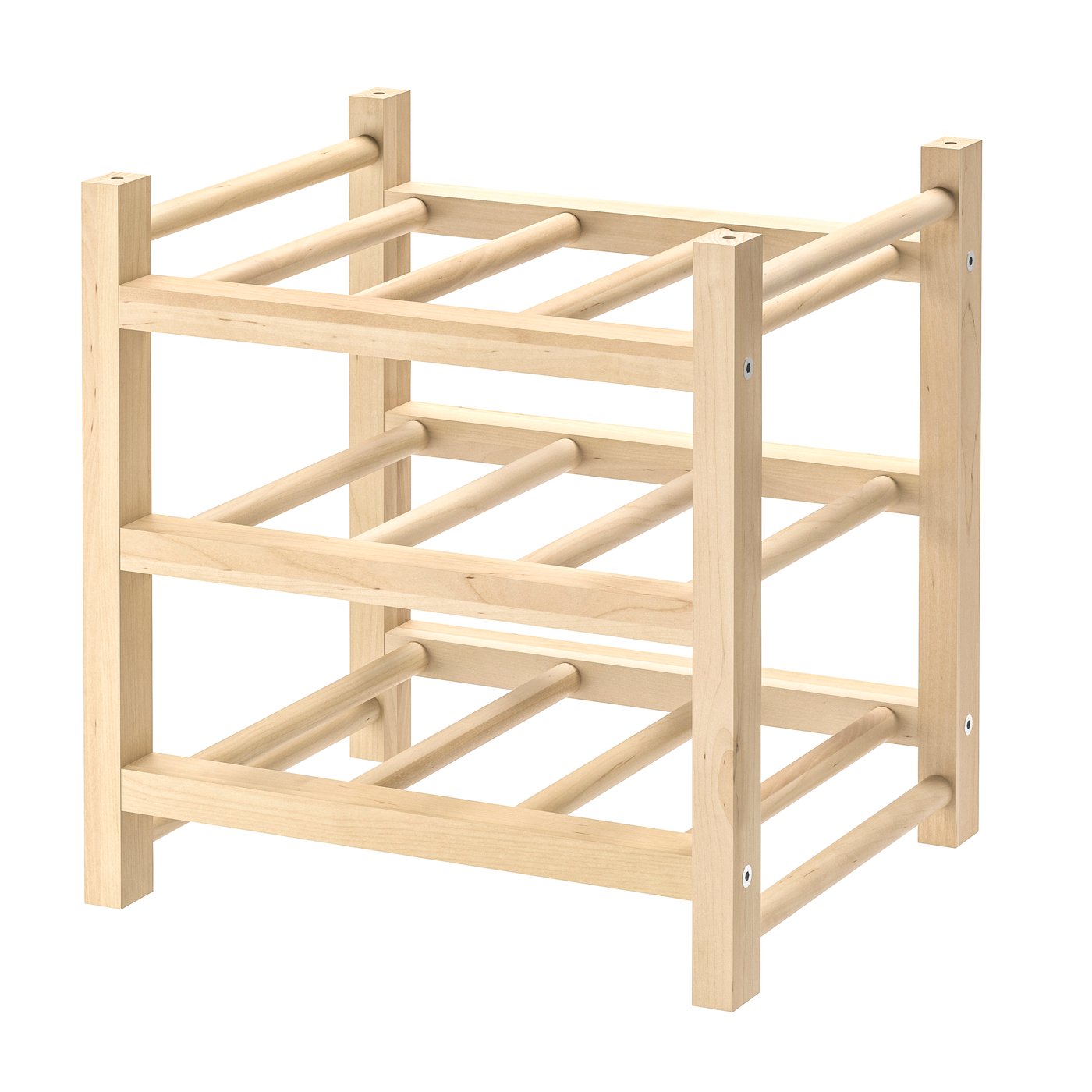 IKEA - HUTTEN viinipulloteline 9 pullolle, massiivipuu