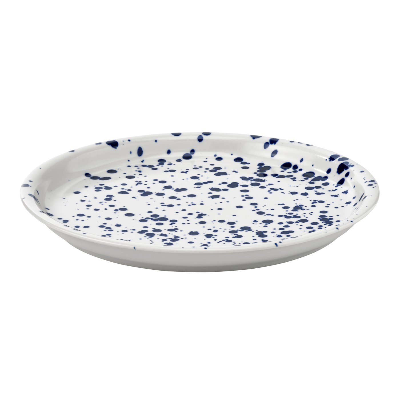 IKEA - SILVERSIDA lautanen, kuvioitu/sininen