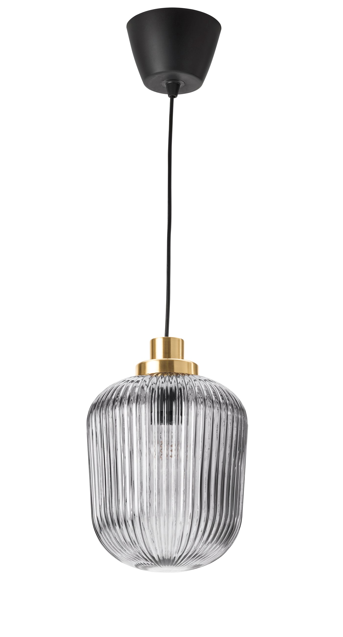 IKEA - SOLKLINT kattovalaisin, messinki/harmaa lasi