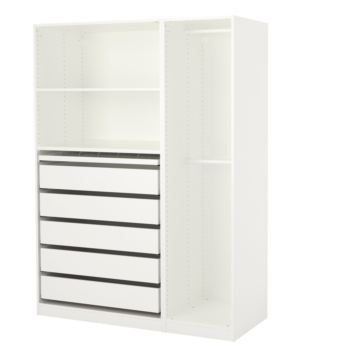 IKEA - PAX vaatekaappi, valkoinen, 150x58x201 cm
