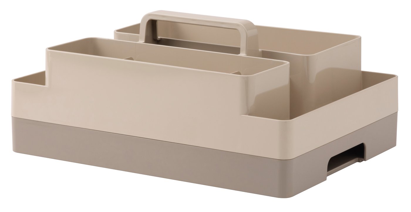 IKEA - KUGGIS säilytin työpöydälle, harmaanbeige/tumma harmaanbeige