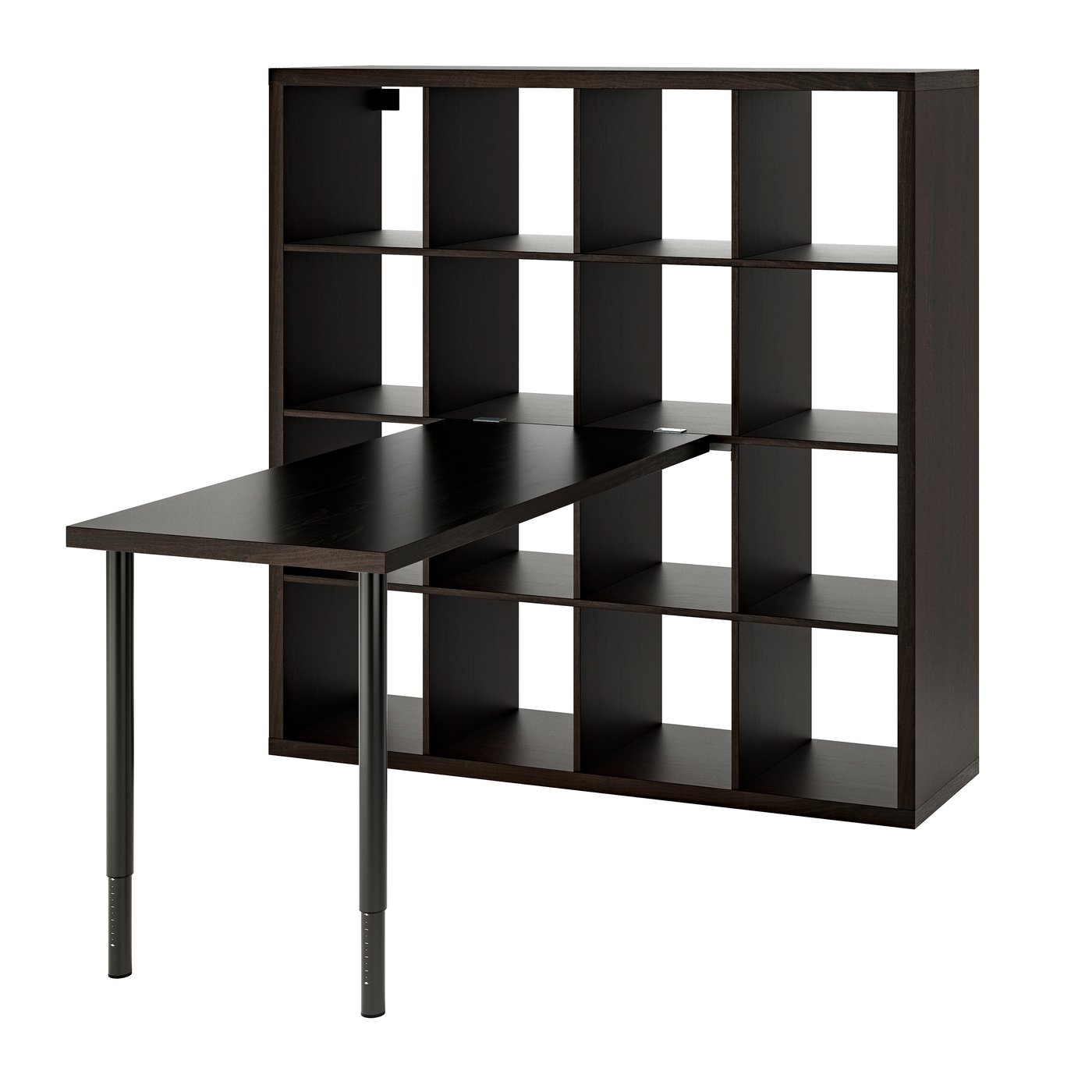 IKEA - KALLAX / LAGKAPTEN pöytäkokonaisuus, musta/mustanruskea