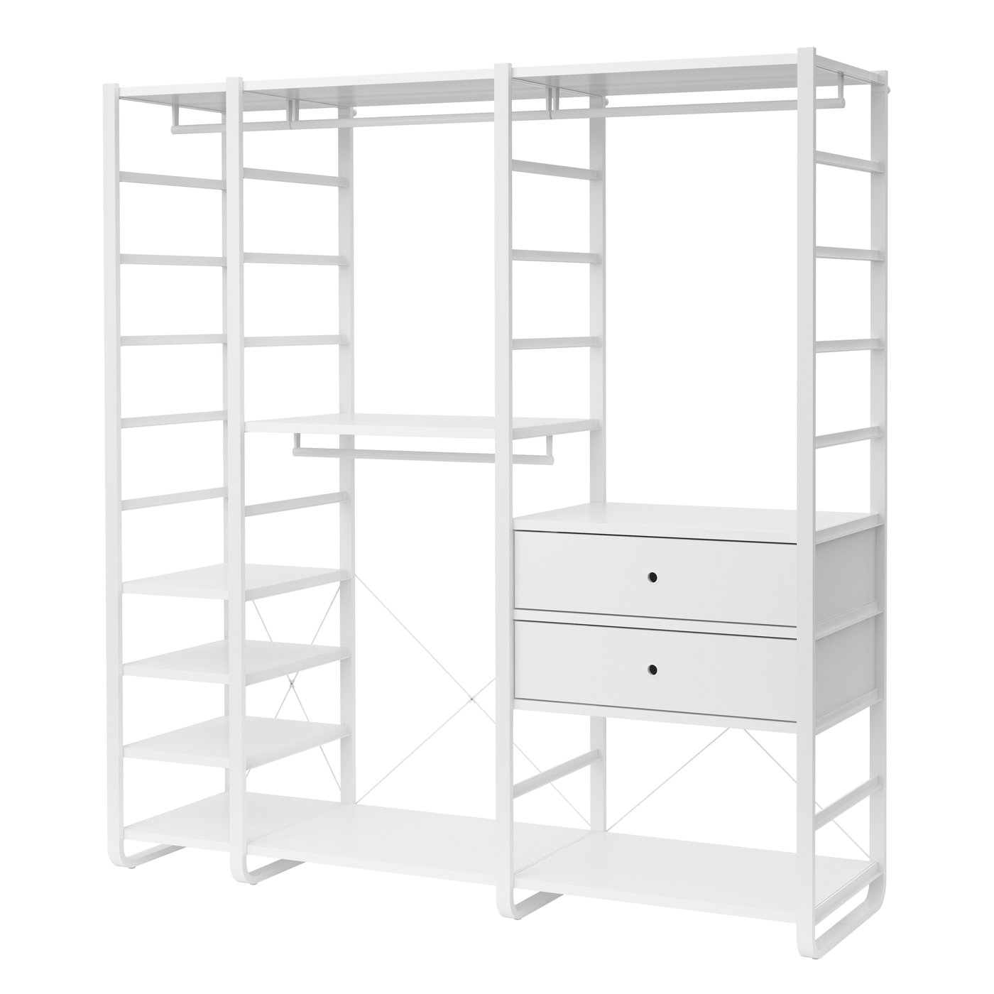 IKEA - ELVARLI vaatekaappikokonaisuus, valkoinen