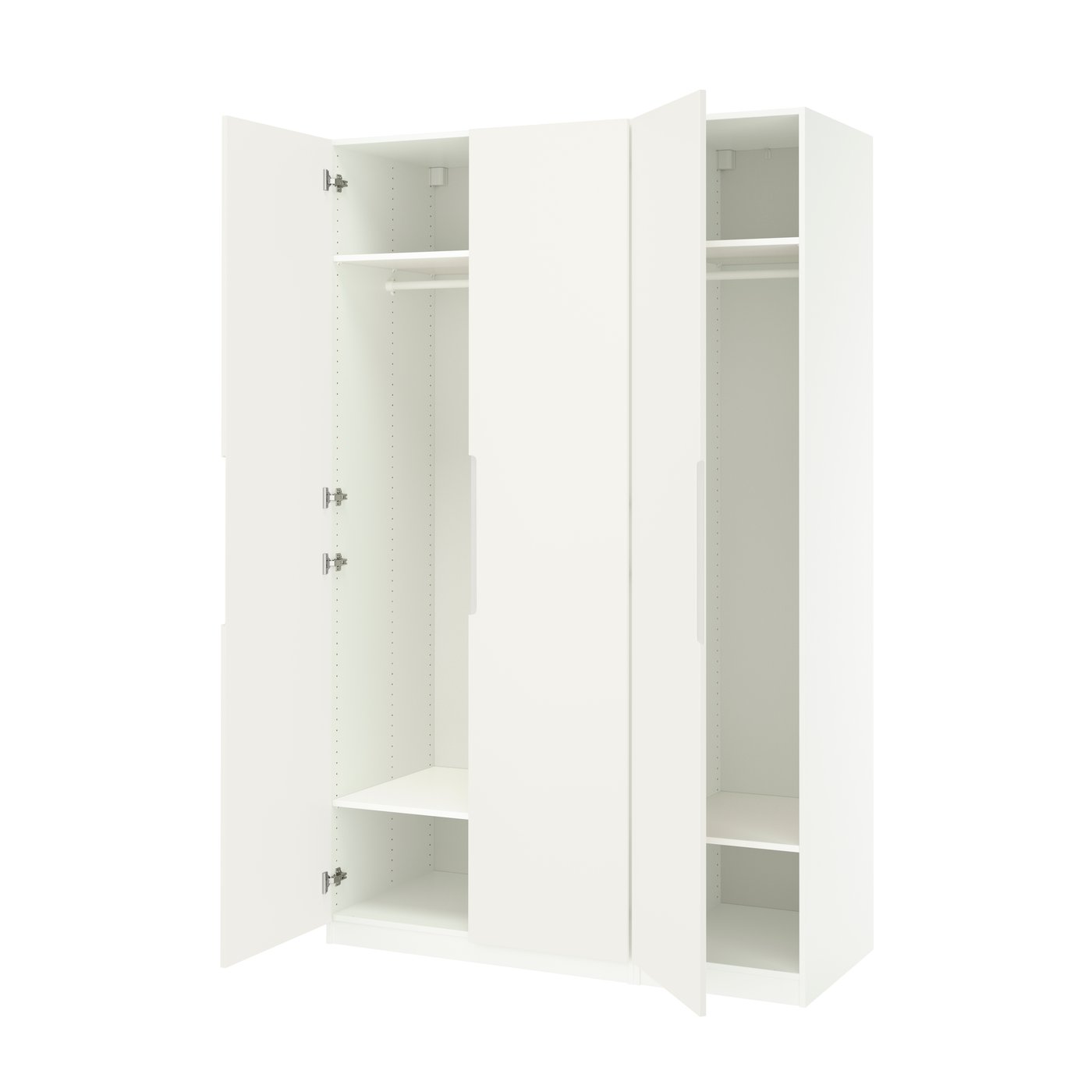 IKEA - PAX / TONSTAD vaatekaappikokonaisuus, valkoinen/luonnonvalkoinen, 150x60x236 cm