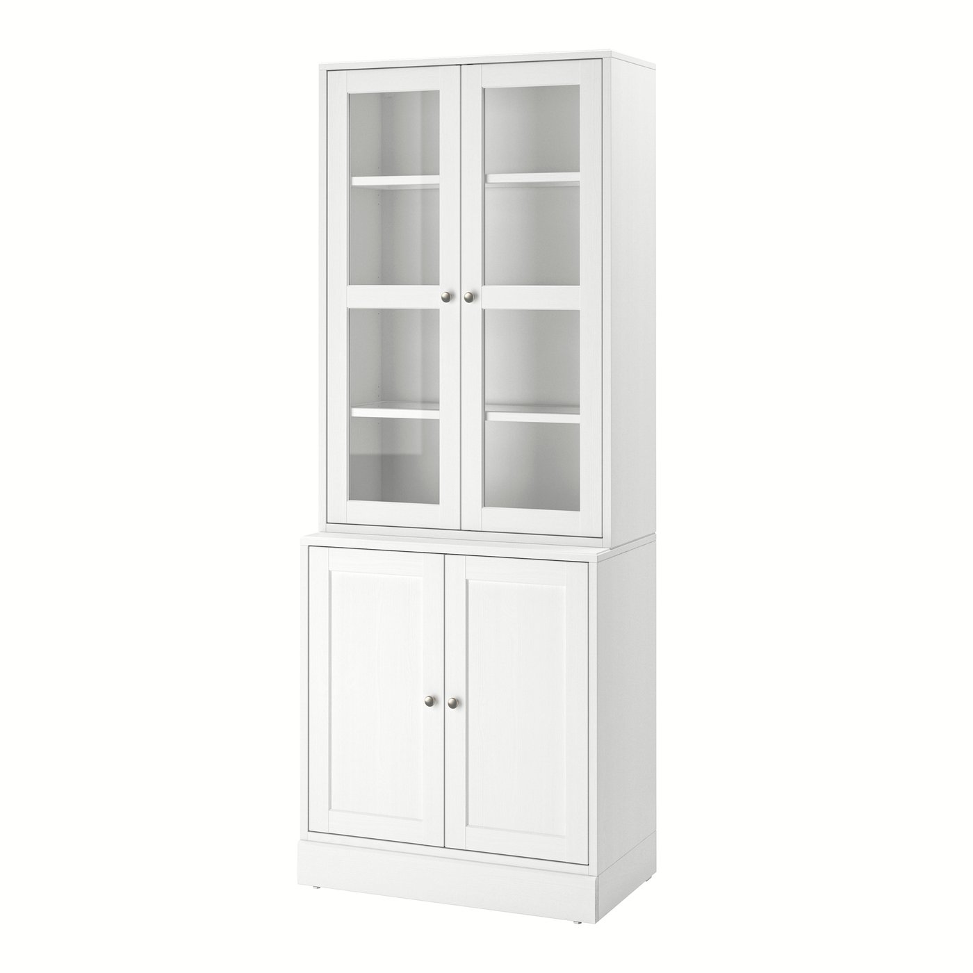 IKEA - HAVSTA säilytyskokonaisuus+vitriiniovet, valkoinen