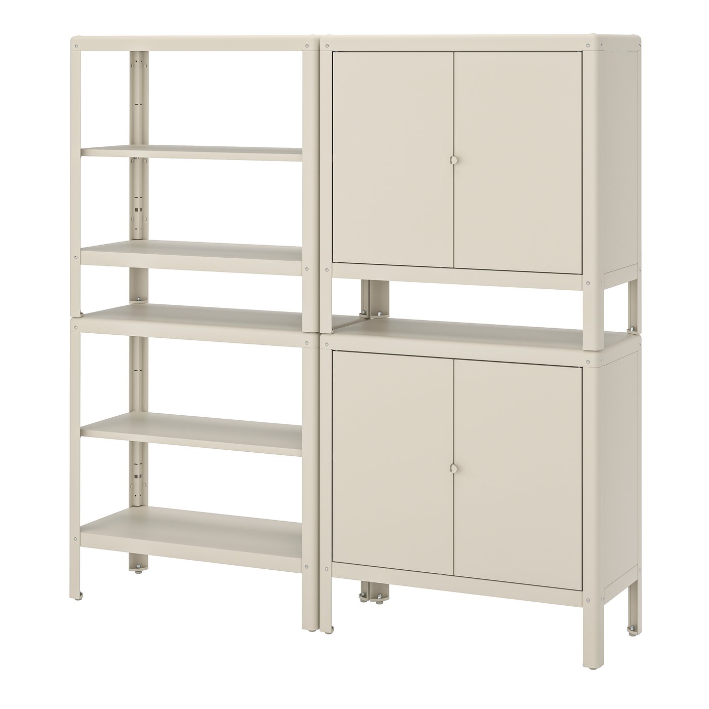 IKEA - KOLBJÖRN hylly + 2 kaappia, beige
