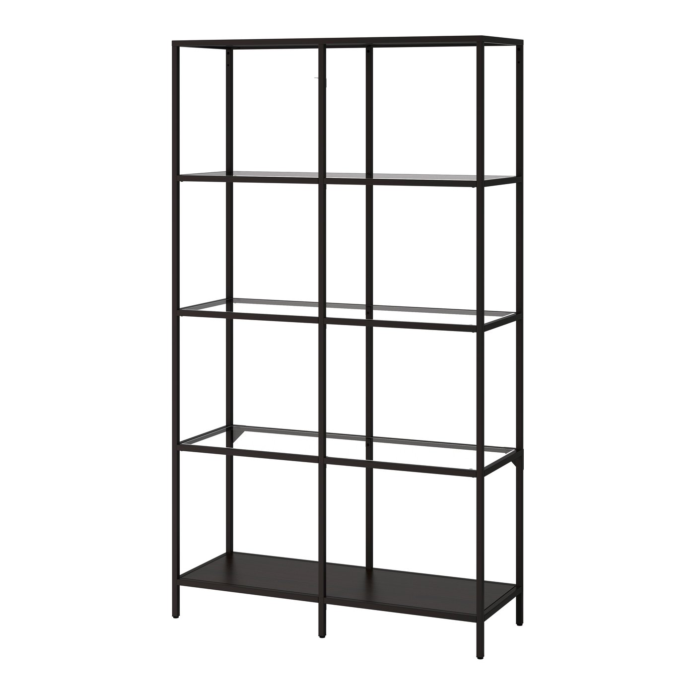 IKEA - VITTSJÖ hylly, mustanruskea/lasi