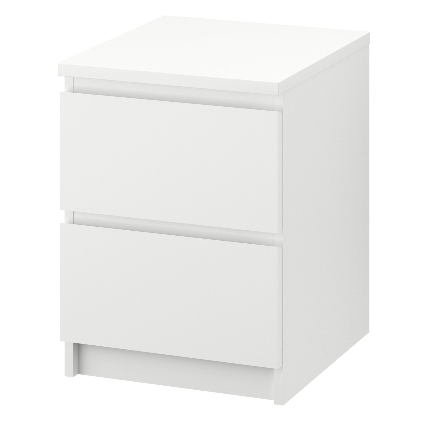 IKEA - MALM lipasto, 2 laatikkoa, valkoinen