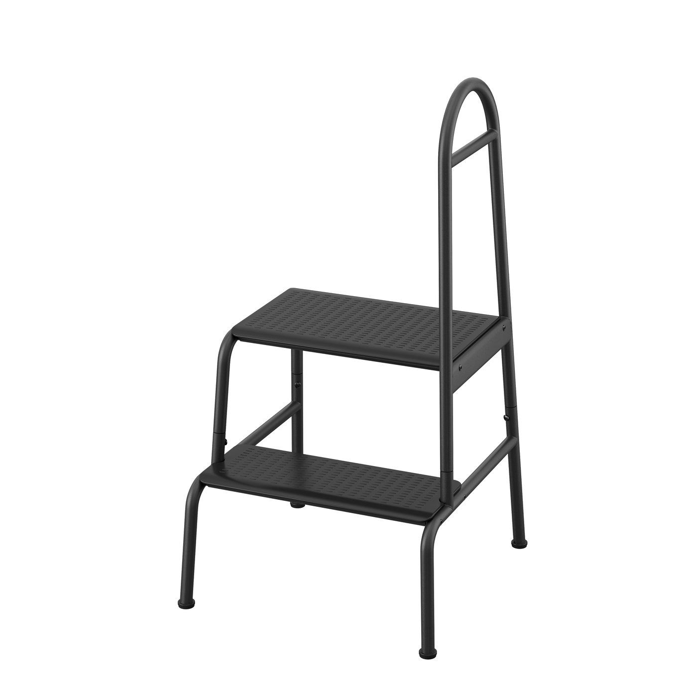 IKEA - BÄSINGEN porrasjakkara kaiteella, 2 porrasta, antrasiitti