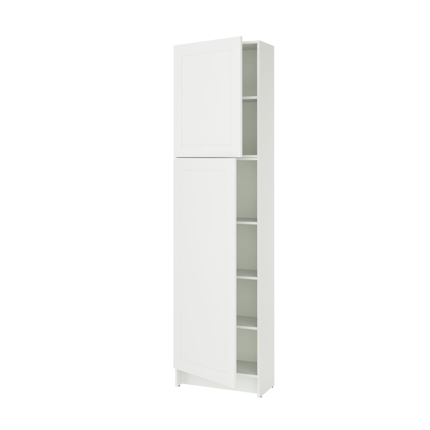 IKEA - KNOXHULT korkea kaappi+ovet, valkoinen kehys