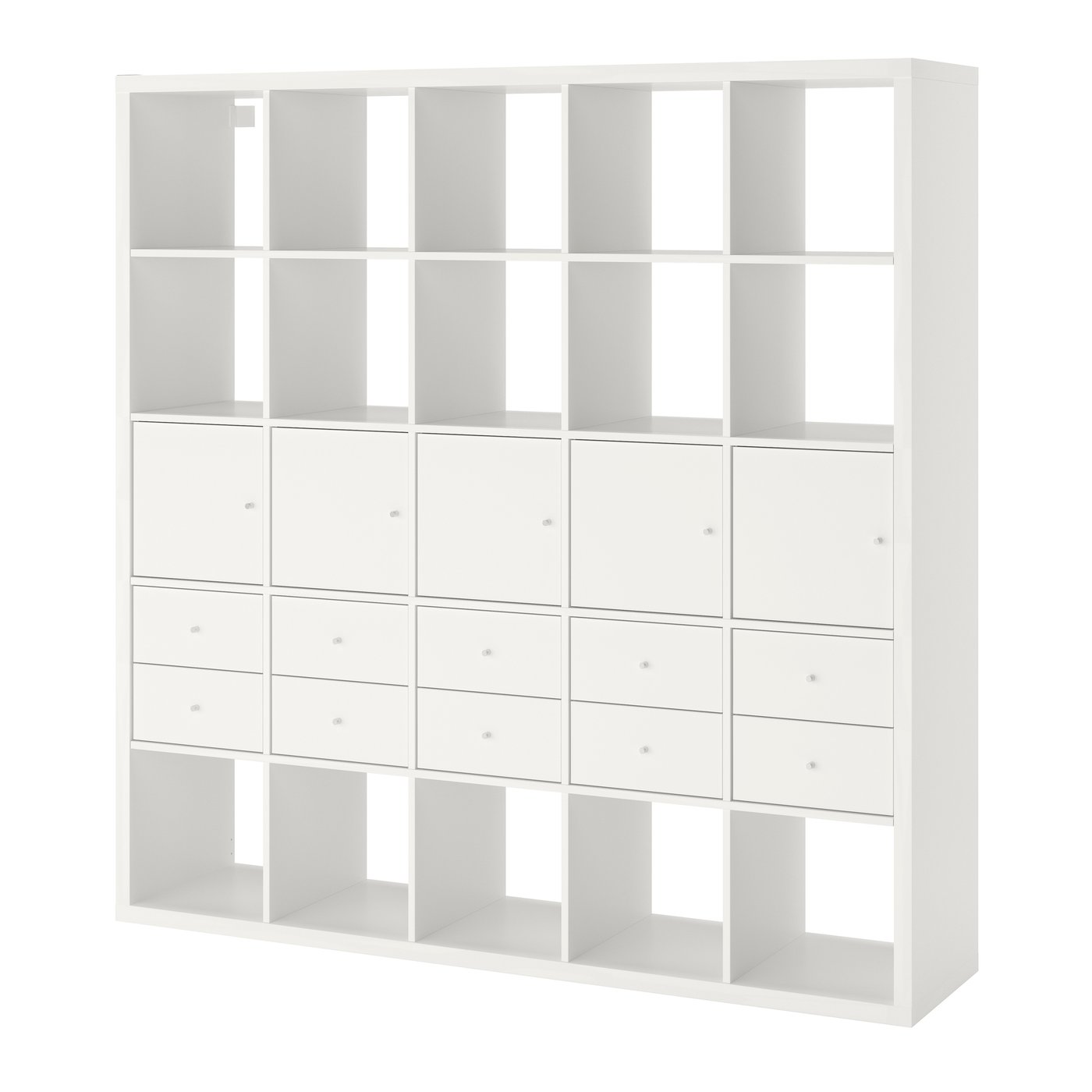 IKEA - KALLAX hylly+10 sisustetta, valkoinen