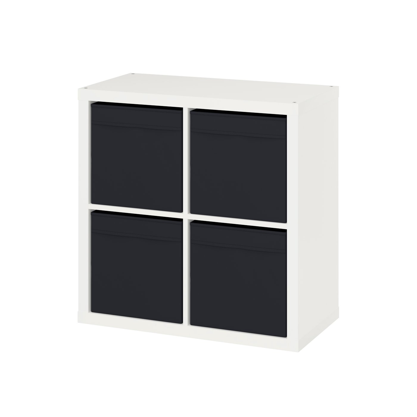 IKEA - KALLAX hylly, valkoinen/DRÖNA musta