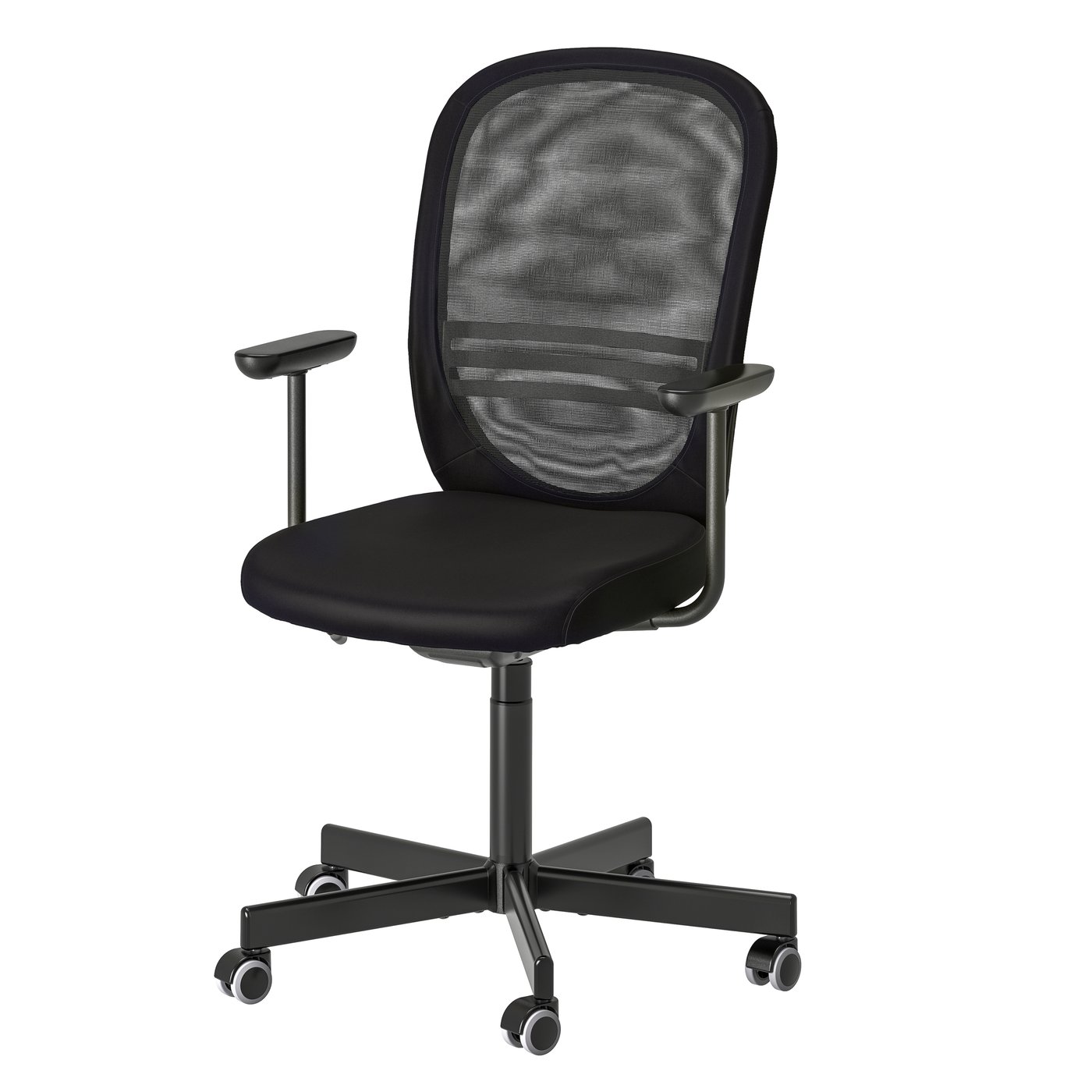 IKEA - FLINTAN toimistotuoli käsinojilla, musta