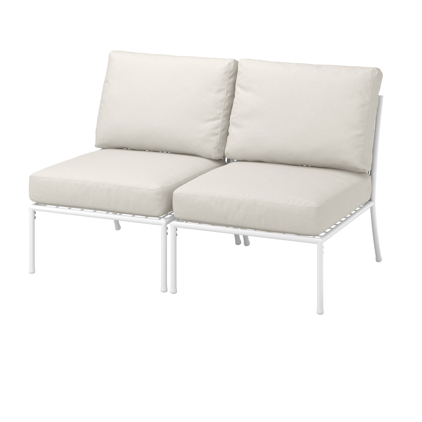 IKEA - SEGERÖN 2:n istuttava sohva ulkokäyttöön, valkoinen/beige/Frösön/Duvholmen beige