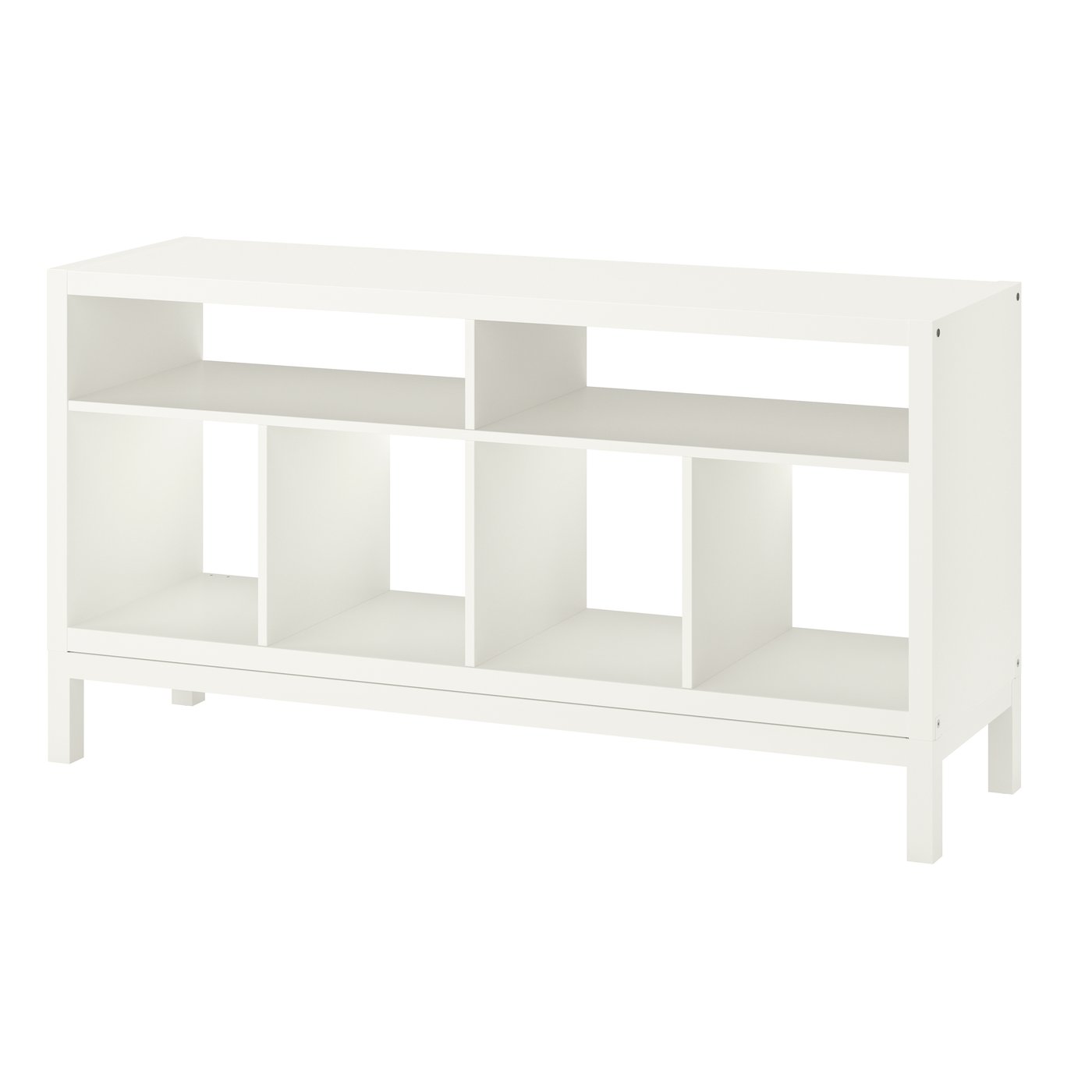 IKEA - KALLAX TV-taso jalustalla, valkoinen