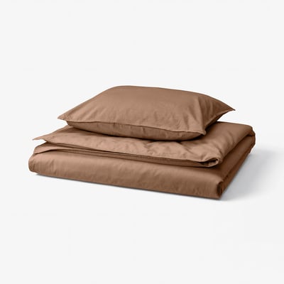 ÄNGSLILJA Pussilakana ja tyynyliina, vaaleanruskea, 150x200/50x60 cm