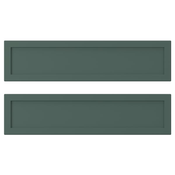 ASPUDDEN Laatikon etusarja - tumma harmaanvihreä 40x10 cm