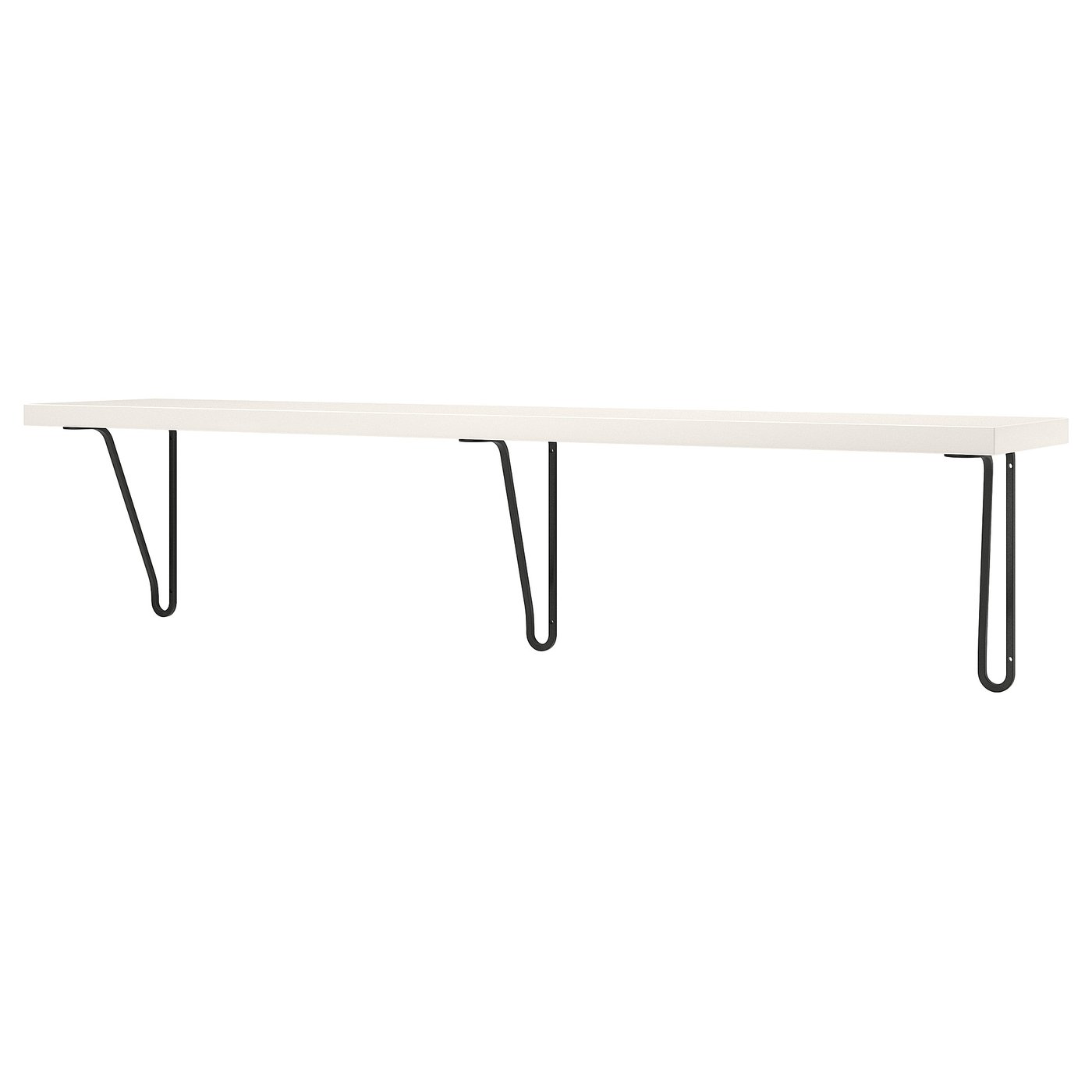 IKEA - BERGSHULT / FÖRLÄGGARE seinähylly, musta/valkoinen