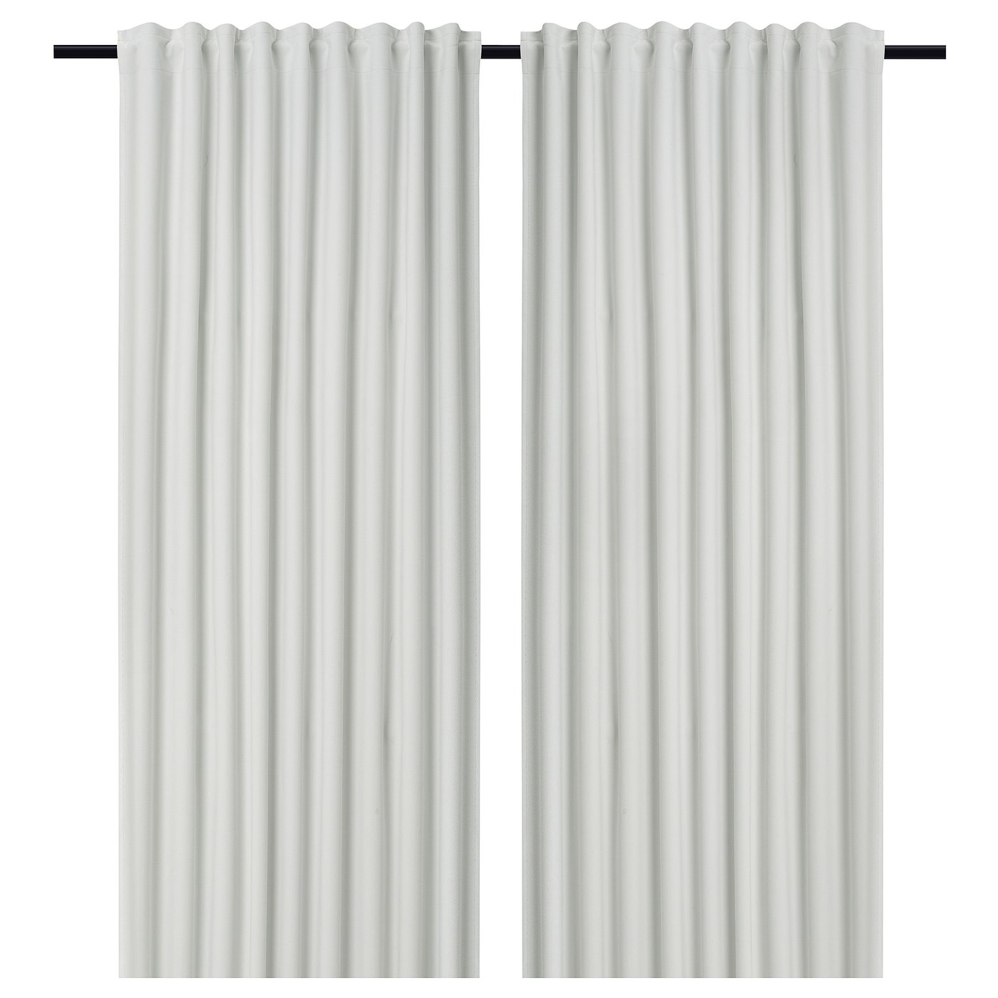 White blackout curtains, 2 pcs