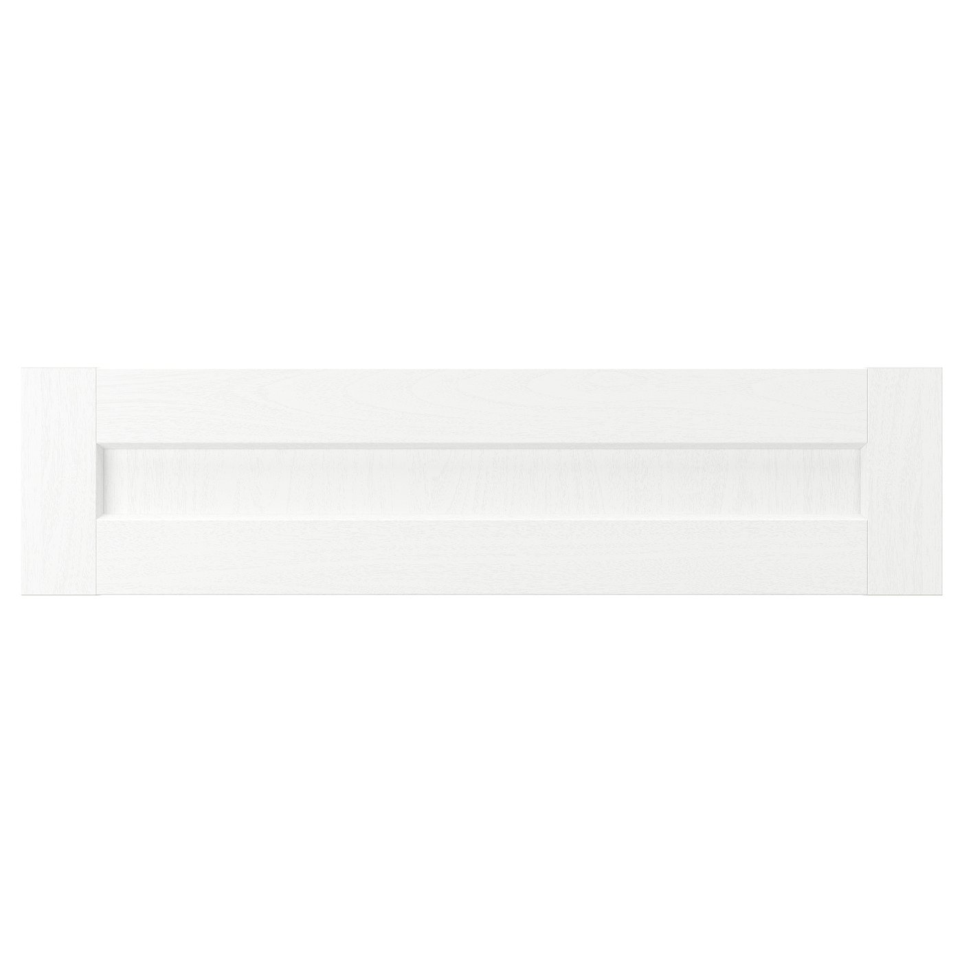 ENKÖPING Laatikon etusarja - valkoinen puukuvioitu 80x20 cm