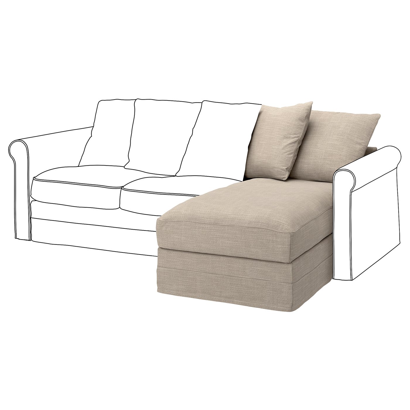 GRÖNLID chaise frame
